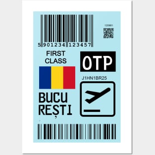 Bucharest Romania travel ticket Posters and Art